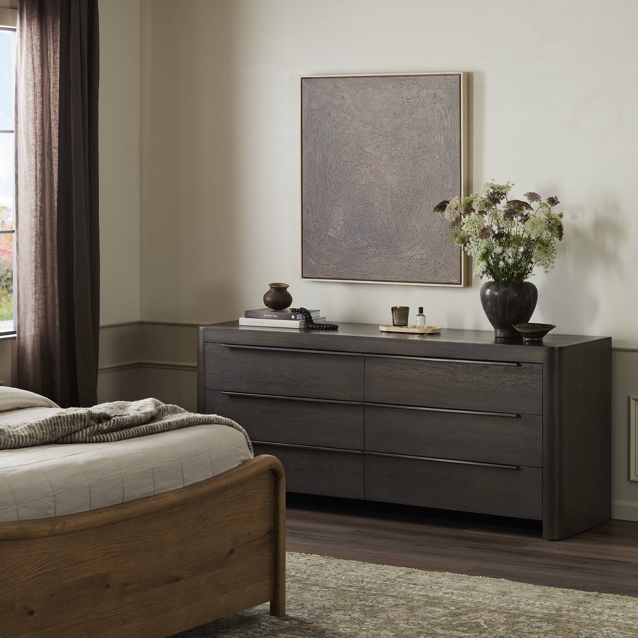 Bruce 6 Drawer Dresser - Espresso Oak Veneer - Image 3