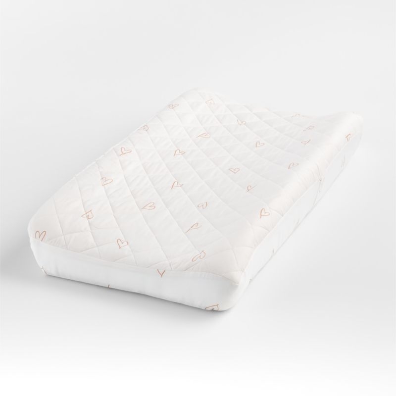 Clay Heart Organic Cotton Baby Changing Pad Cover by Leanne Ford - Image 2