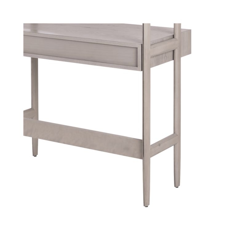 Tate Stone Grey Wood Bookcase Desk with Power - Image 4