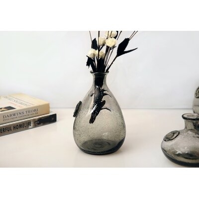 Leonhardt Smoke Gray 7.28" Indoor / Outdoor Glass Table Vase - Image 0
