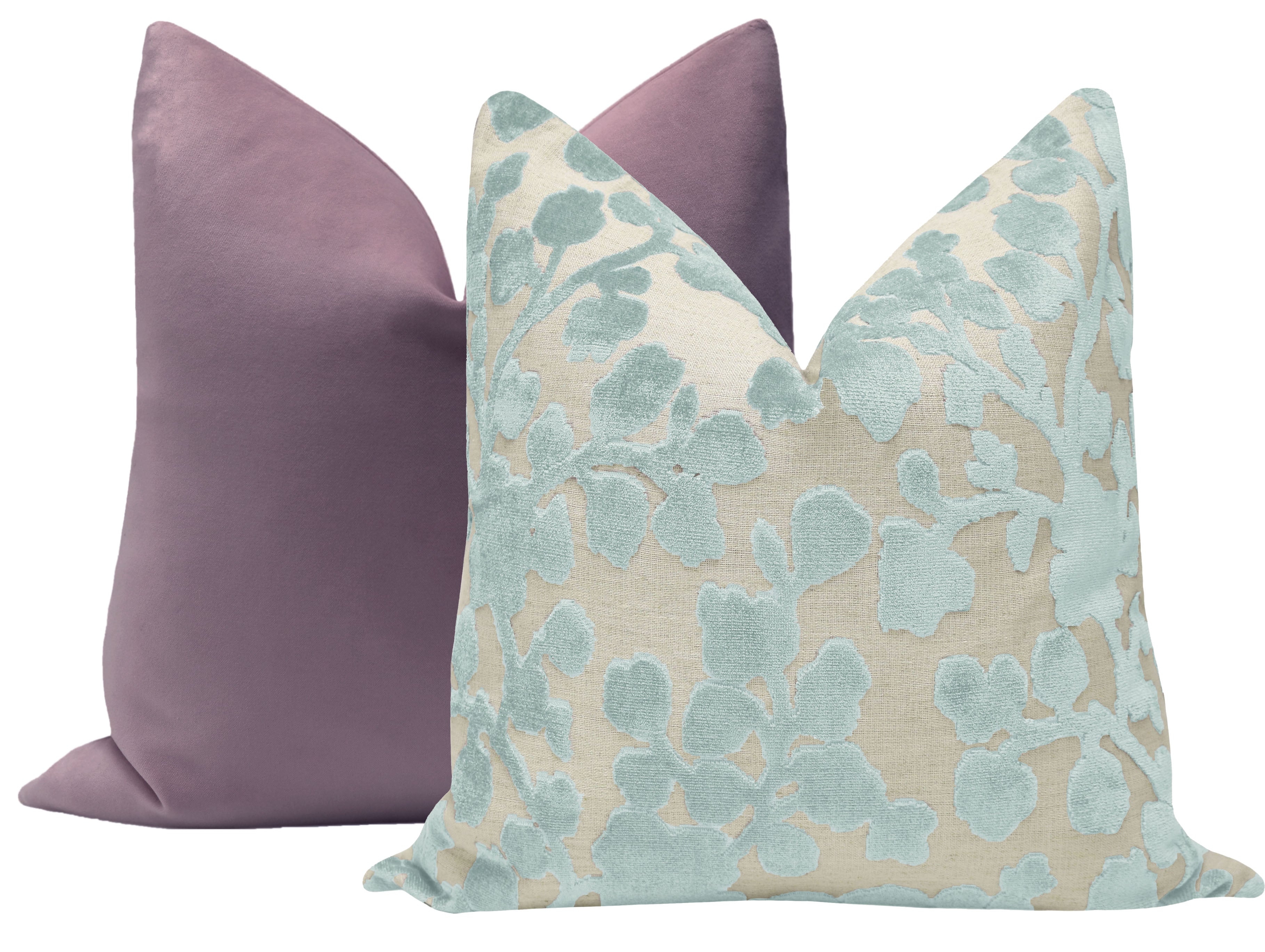 BLOSSOM CUT VELVET // SPA BLUE - 14" X 36" - Image 6