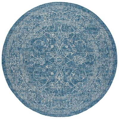 Biston Oriental Navy/Ivory Indoor / Outdoor Area Rug - Image 0