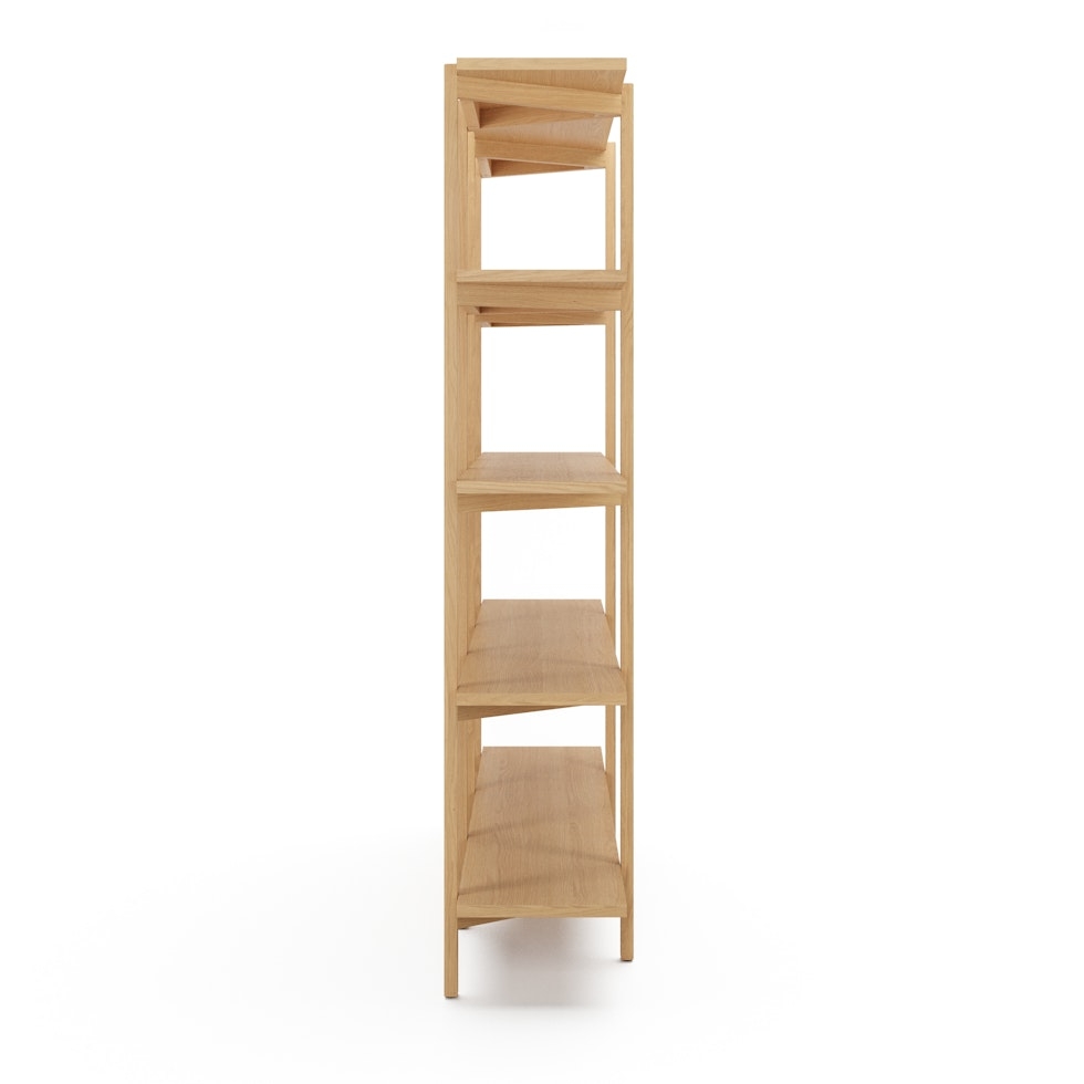 Zander 75" Shelving Unit - White Oak - Image 2
