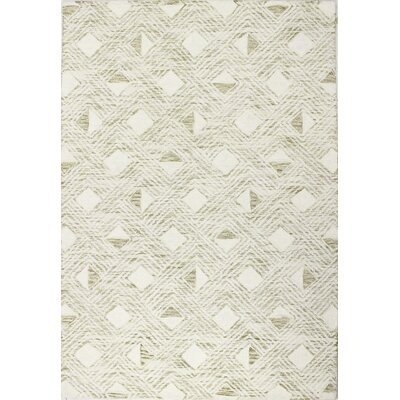 Bereza Geometric Hand Tufted Wool Ivory Area Rug - Image 0