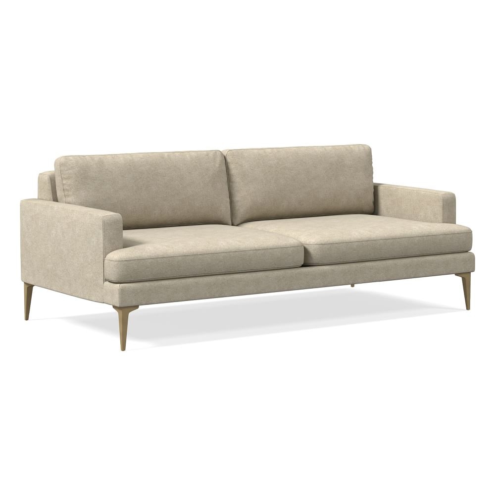 Andes 86" Multi-Seat Sofa, Standard Depth, Distressed Velvet, Dune, BB - Image 0
