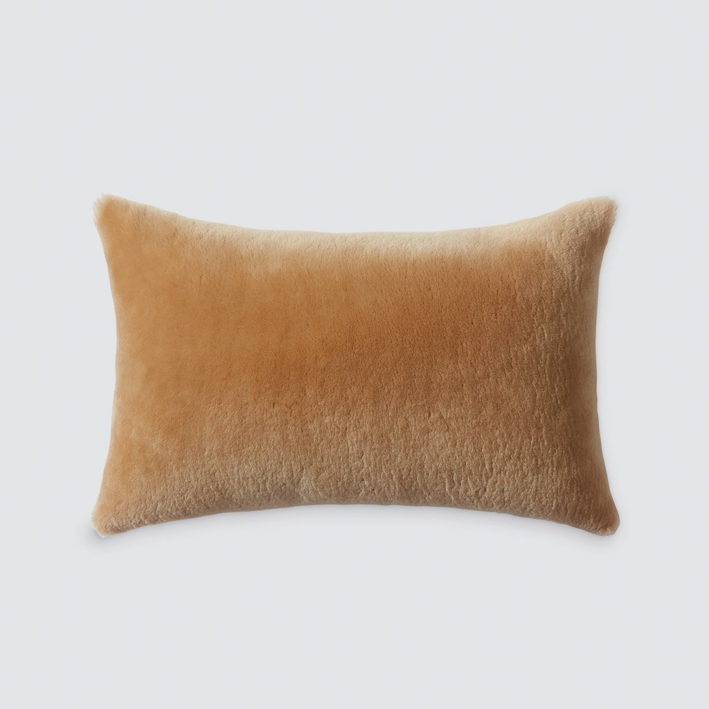 Sheepskin Lumbar Pillow - Tan By The Citizenry - Image 0