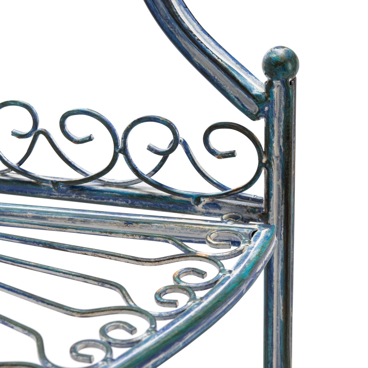 Abarrane 4 Tier Corner Shelf - Mossy Blue - Safavieh - Image 2