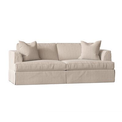 Carly 93" Recessed Arm Slipcovered Sofa Bed