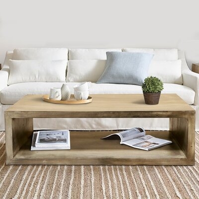 Annemarie Solid Wood Floor Shelf Coffee Table with Storage - in stock 11/4 - Image 0