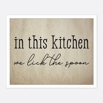 In This Kitchen - Unframed Wall Art Print_Brown - Image 0