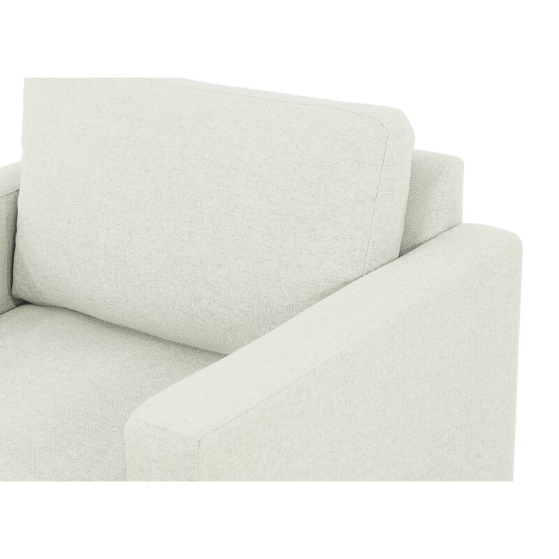 Laine 34'' Wide Tufted Polyester Armchair, Cream - Image 4