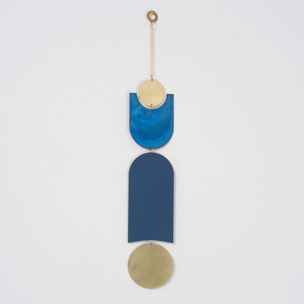 Reflect Wall Hanging Brass, Blue Patina - Image 0