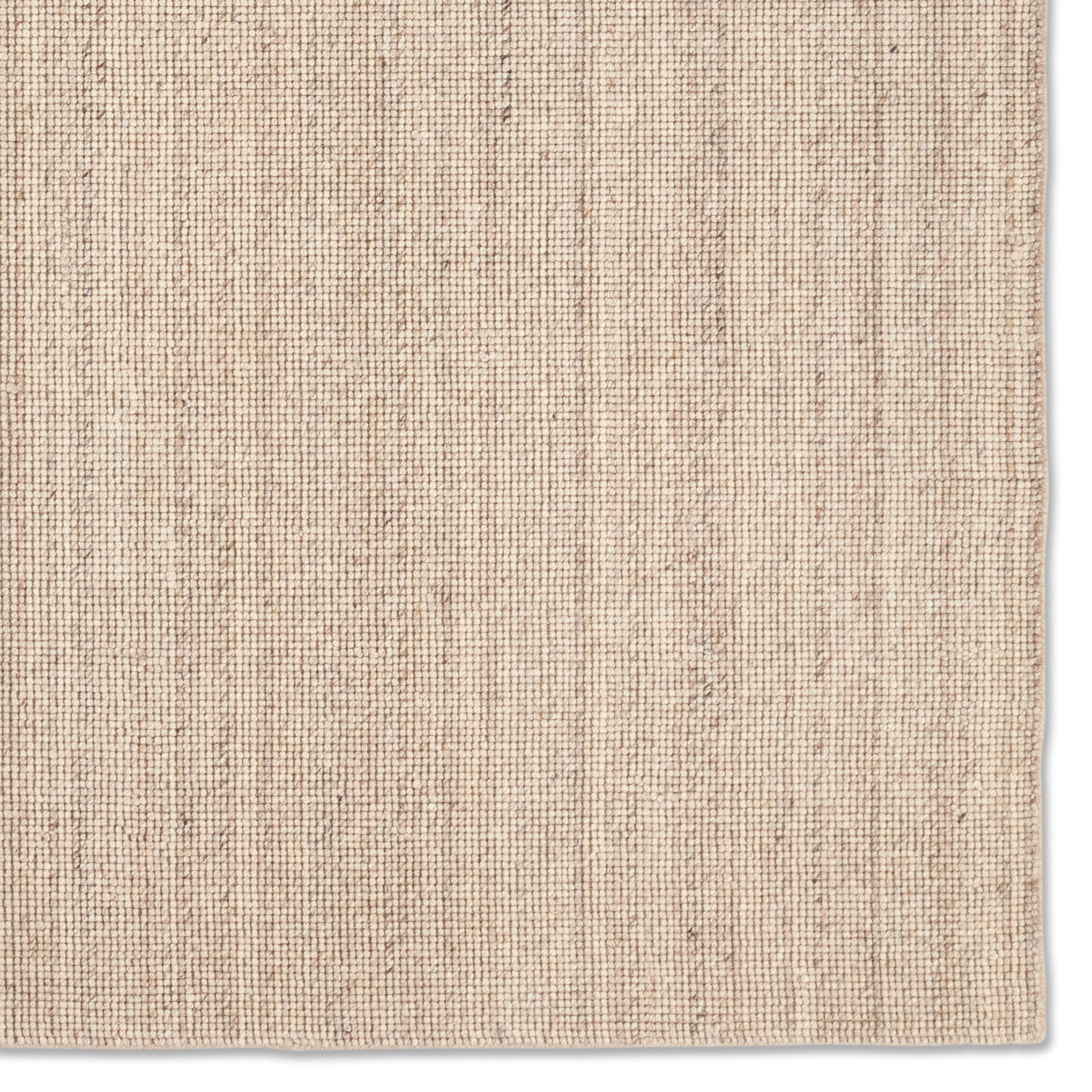Mere RNE01 Handmade Solid Tan Area Rug (7'9"x9'9") - Image 3