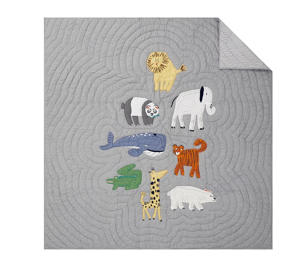 Silly Safari Quilt, Twin, Multi - Image 0