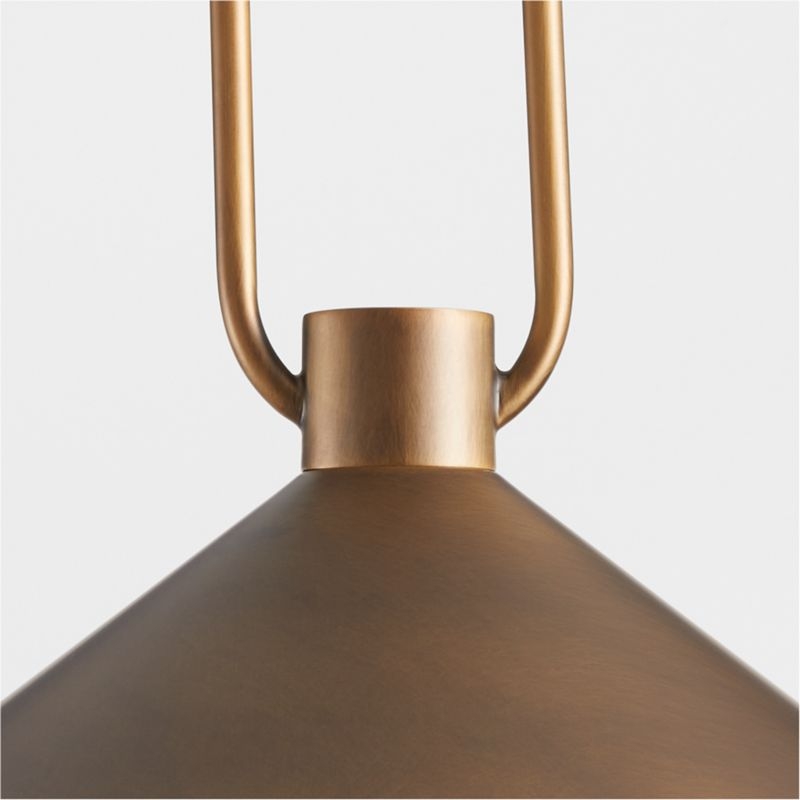 Andre Brass Cone Pendant Light 20" - Image 2
