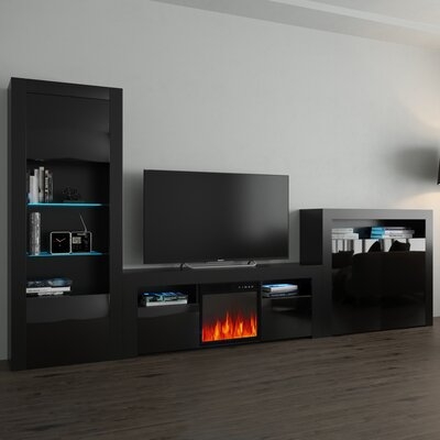 Earle Entertainment Center for TVs up to 65 inches with Electric Fireplace Included - Image 0