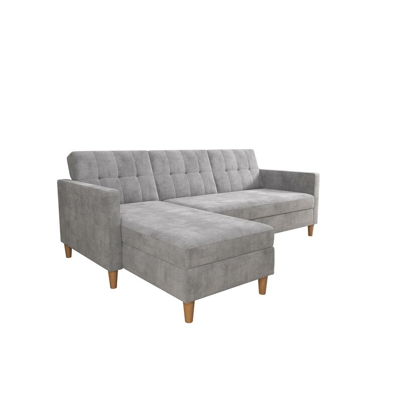 Kayden 84" Wide Reversible Sleeper Sofa & Chaise, Gray - Image 2