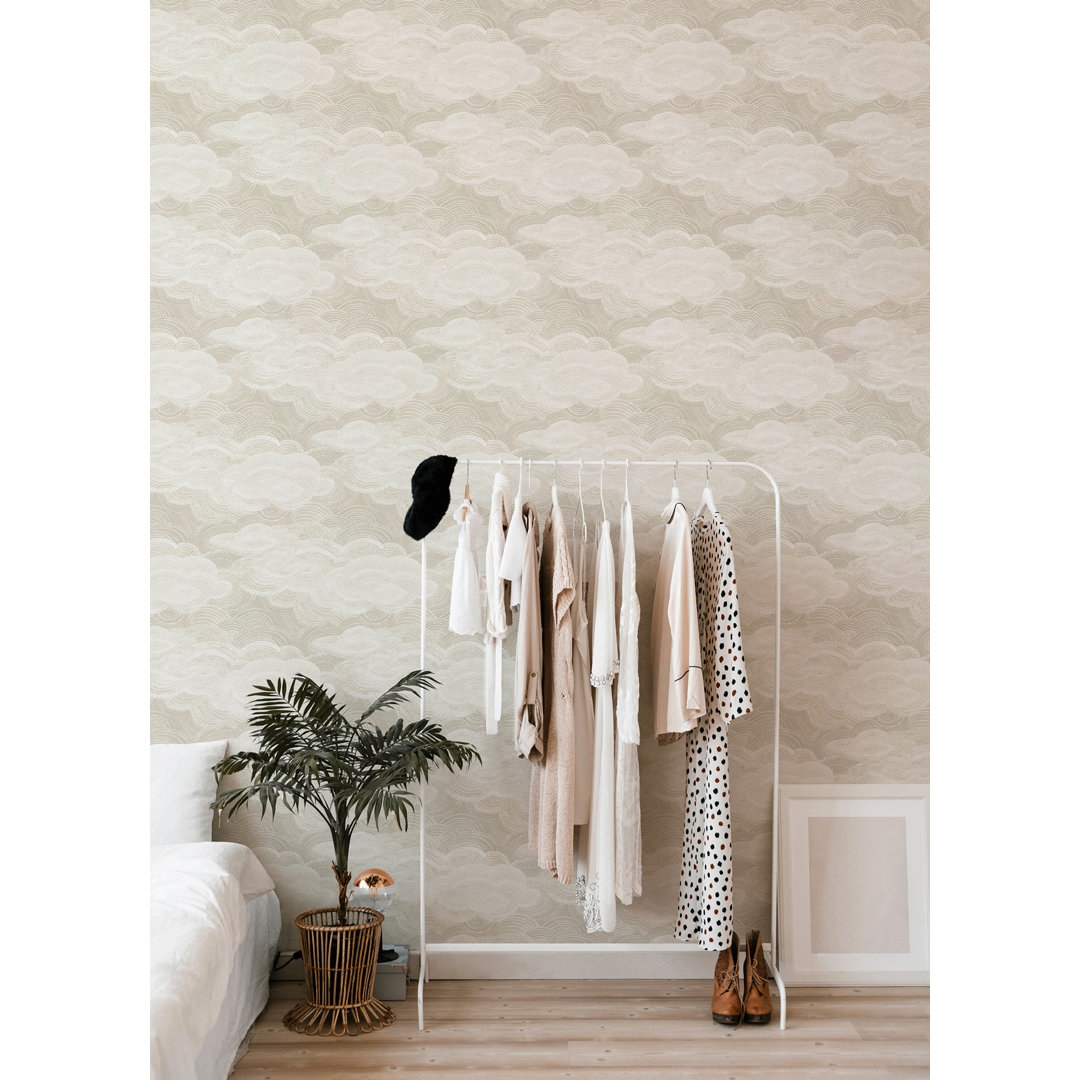 A-Street Prints Vision Grey Stipple Clouds Wallpaper - Image 0