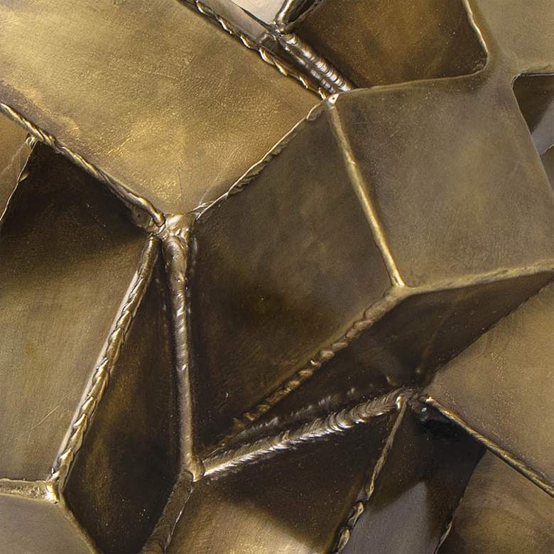 Regina Andrew Design Brass Iron Abstract Sculpture, 9" - Image 1