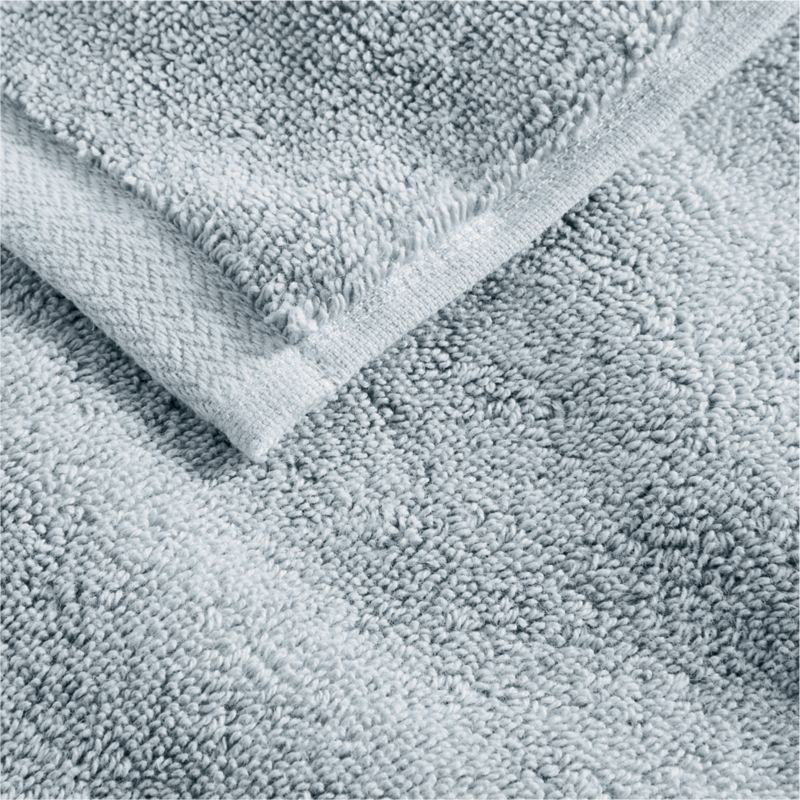 Organic Turkish Cotton Mist Blue Washcloth - Image 1