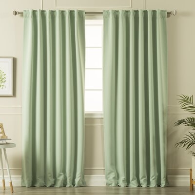 Billups Solid Blackout Thermal Rod Pocket Double Curtains (set of 2) - Image 0