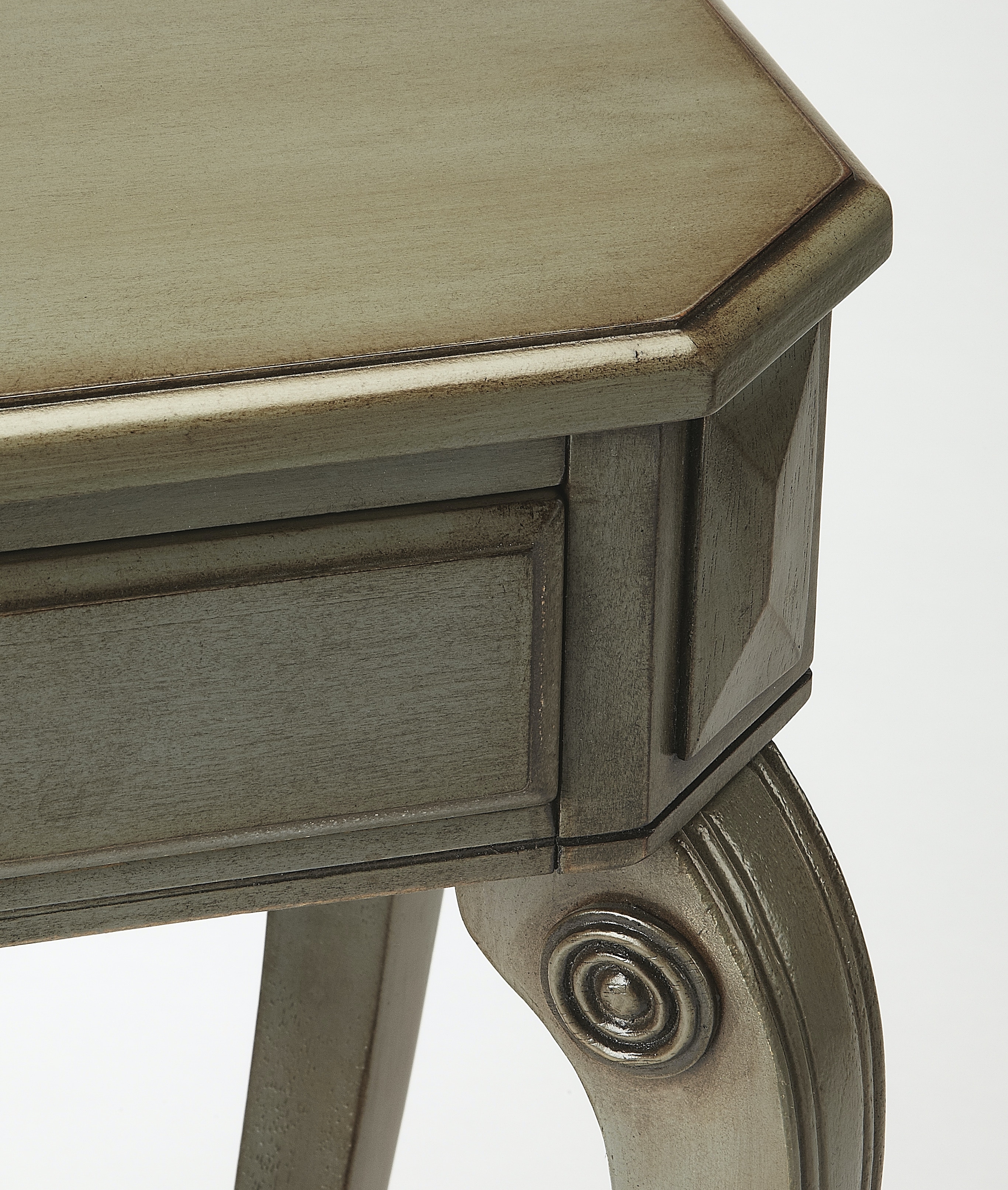 Channing Silver Satin Console Table - Image 1