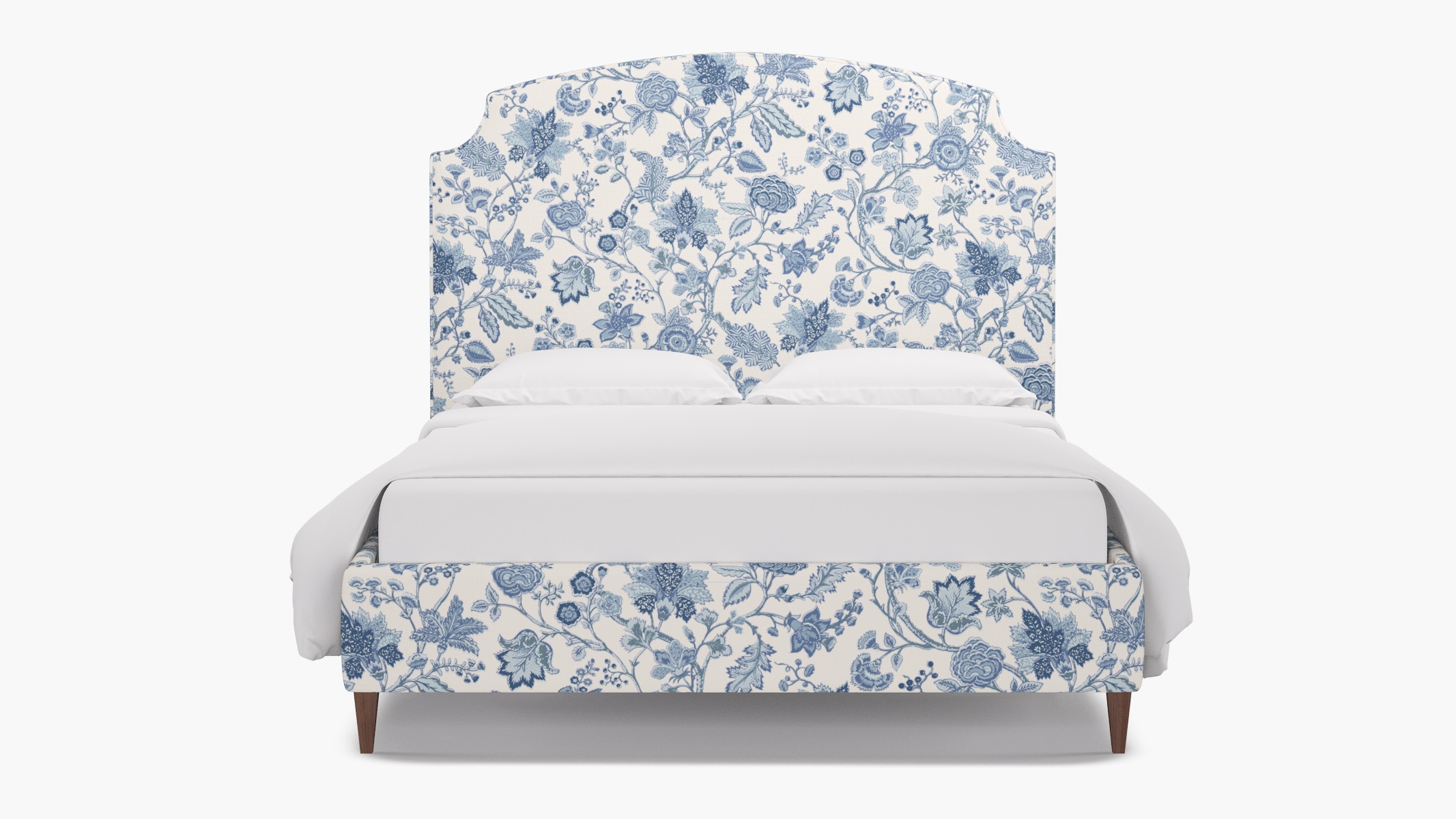 Cove Bed, Delft La Vendee, Walnut Square Tapered Leg, King - Image 0