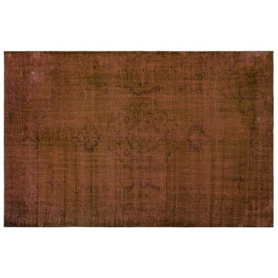 One-of-a-Kind Laraoun Hand-Knotted 1960s Turkish Brown 5'11'' x 9'1'' Area Rug - Image 0