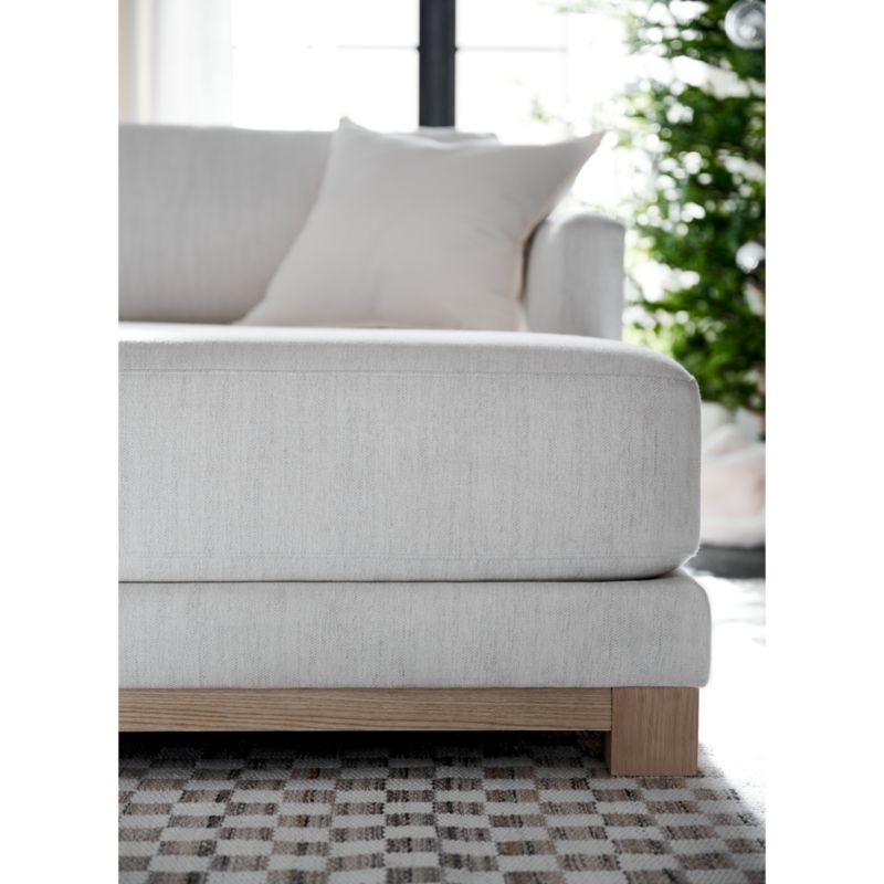 Gather Deep Wood Base 2-Piece Chaise Sectional Sofa - Image 2