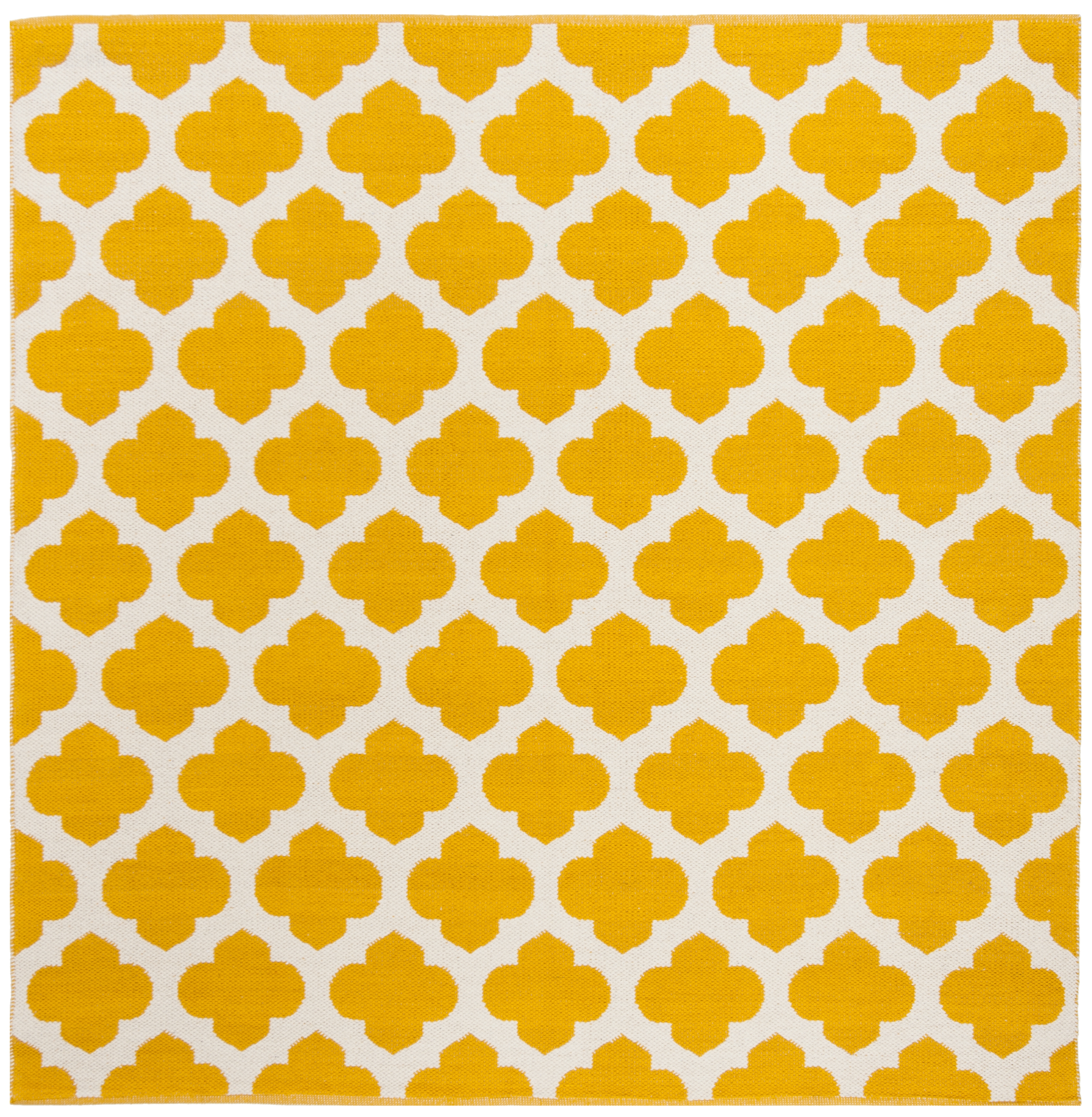 Arlo Home Hand Woven Area Rug, MTK723J, Yellow/Ivory,  6' X 6' Square - Image 0