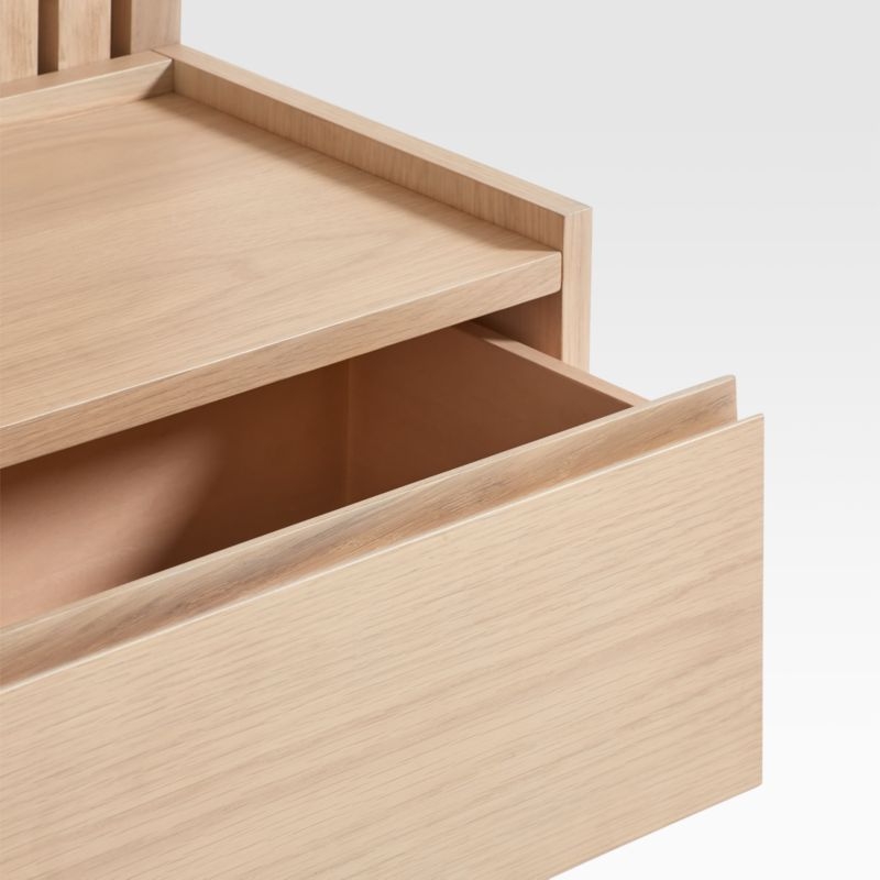 Batten White Oak King Plinth-Base Bed and Nightstands - Image 4