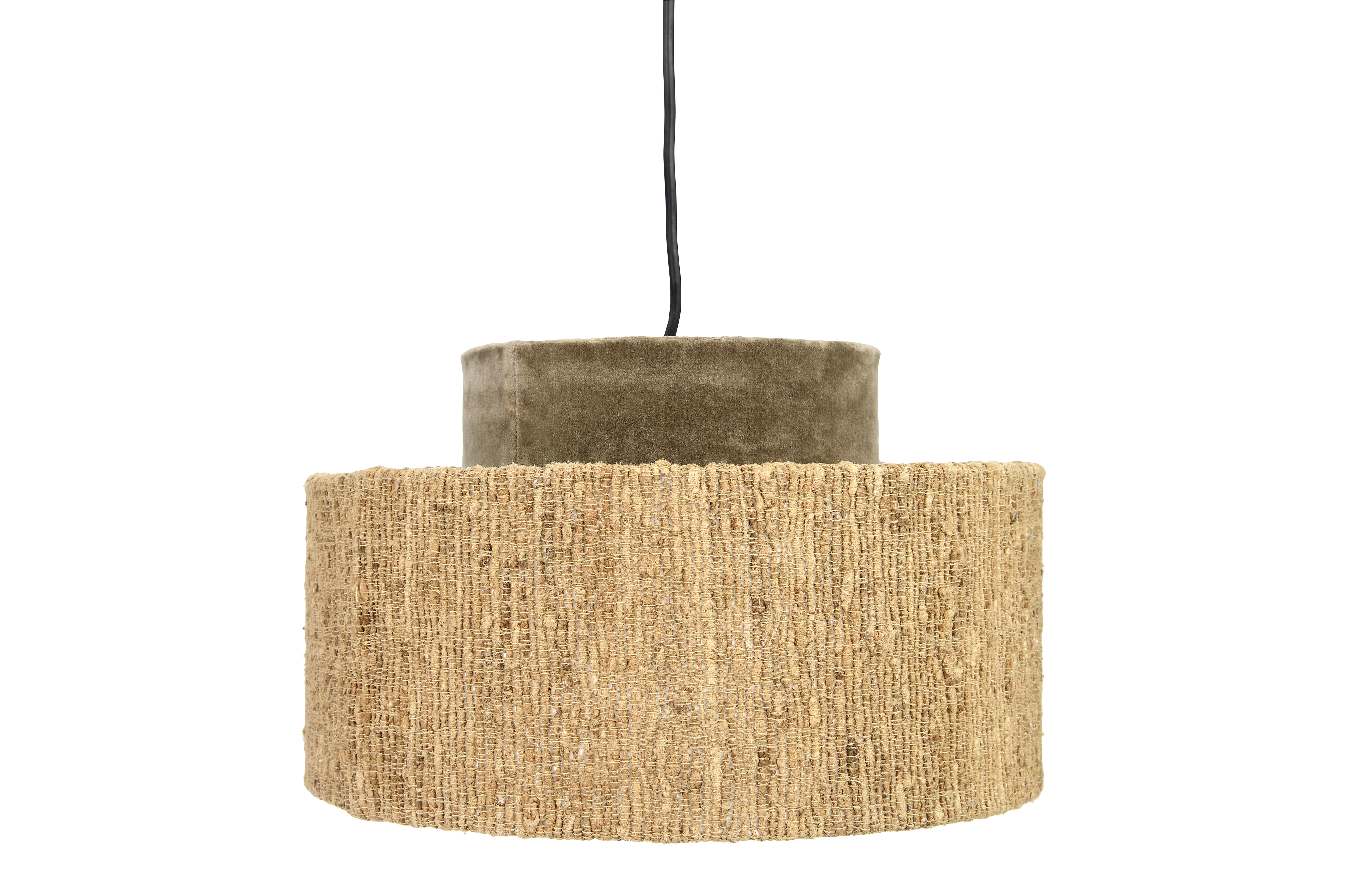 Cotton Velvet & Boucle Pendant Light with 6' Cord (Hardwire Only) - Image 0