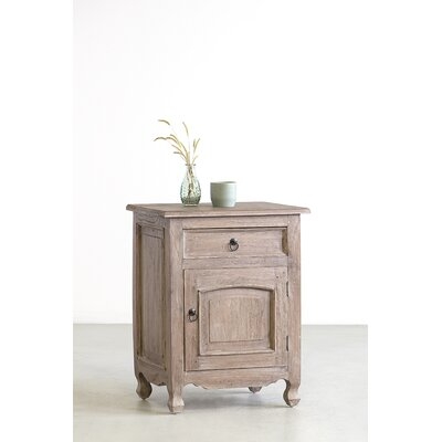 Downley 1 - Drawer Solid Wood Nightstand - Image 0