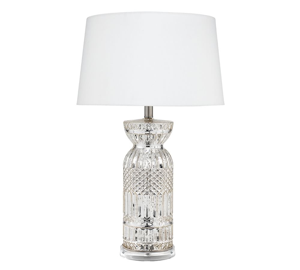 Windsor Mercury Glass Table Lamp, Silver Mercury Glass - Image 0