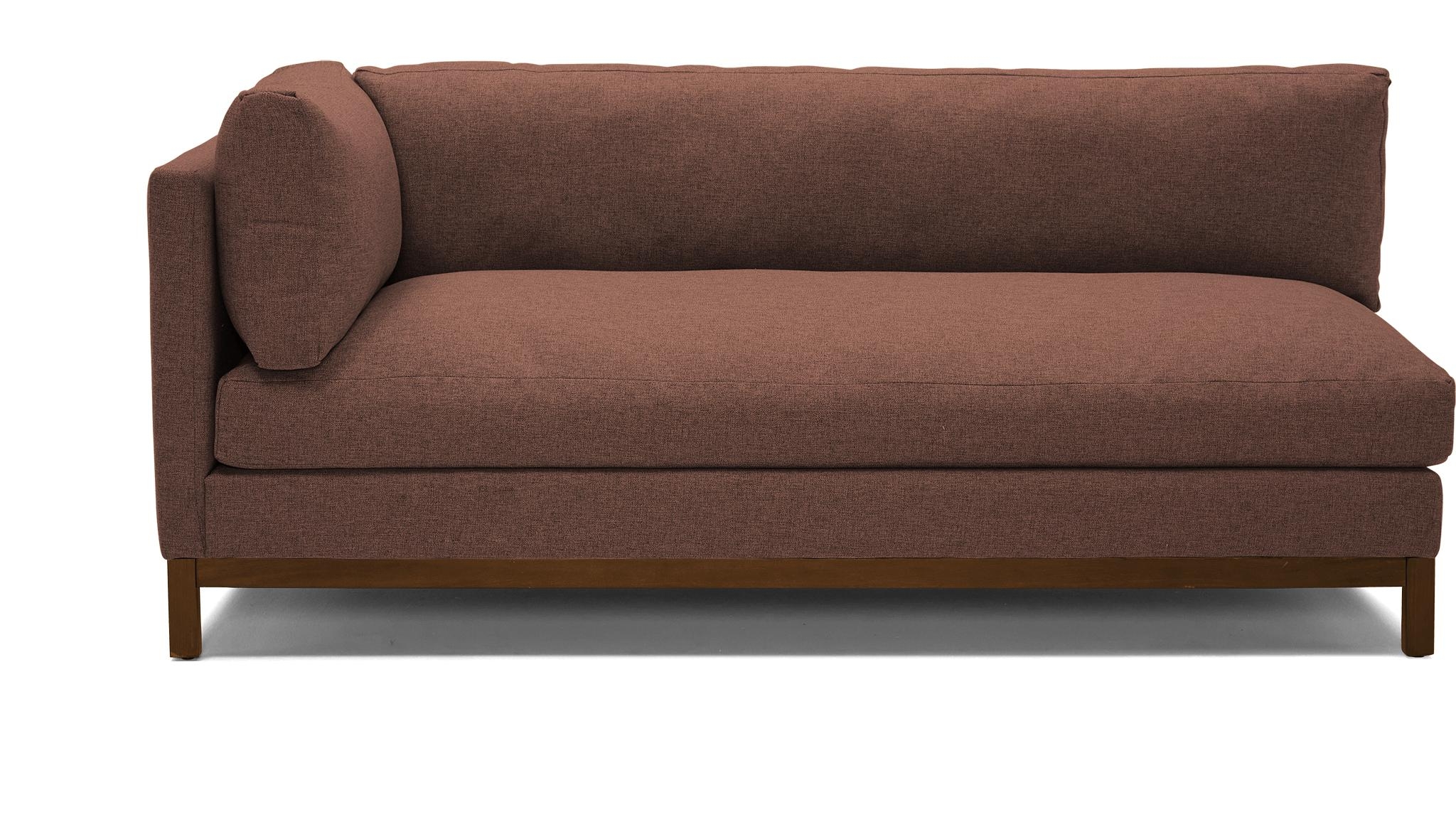 Pink Arwen Mid Century Modern Bumper Chaise - Kenley Mauve - Mocha - Image 0