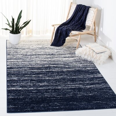 Gruver Navy/Ivory Area Rug - Image 0