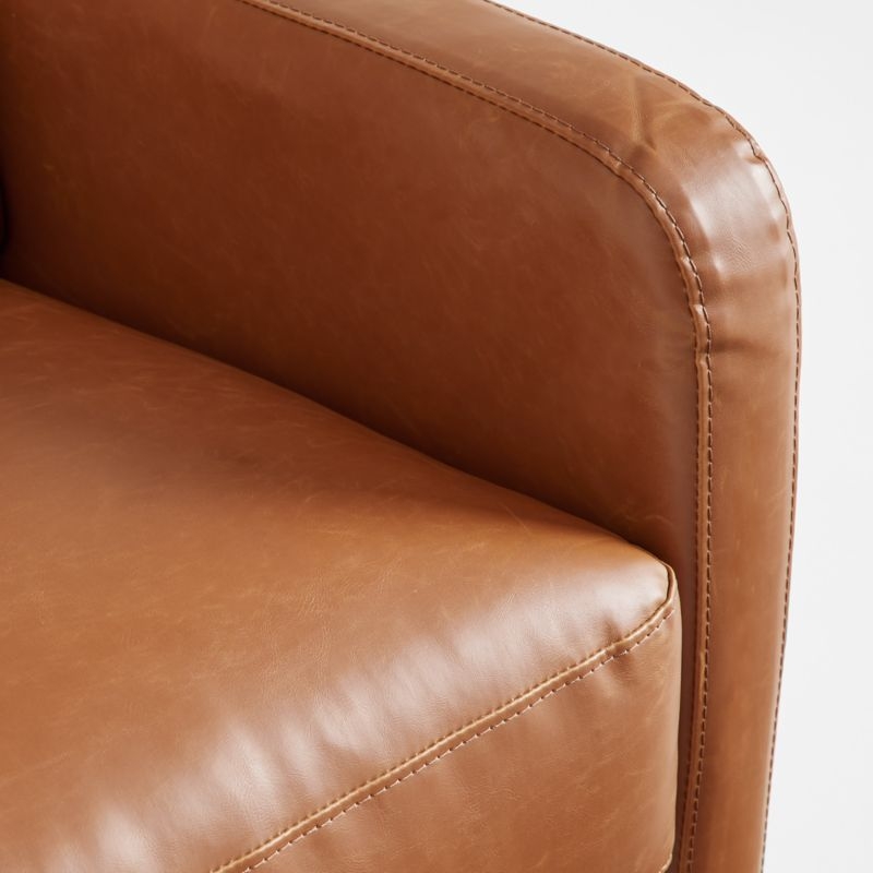 Wally Tan Vegan Leather Nursery Glider Chair - Image 4
