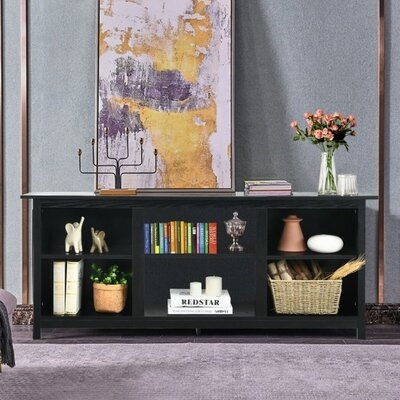 2-Tier Entertainment Media Console Center-Gray - Image 0