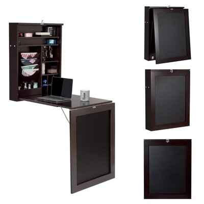 Convertible Space Saver Wall Mounted Desk-Coffee - Image 0