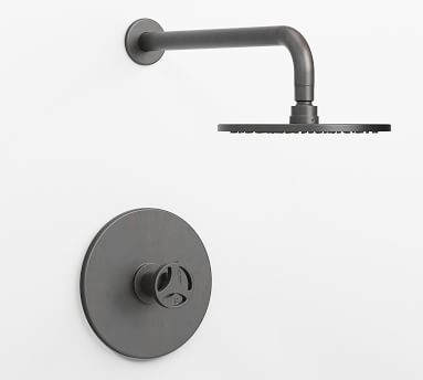 Tilden Pressure Balance Cross-Handle Shower Faucet Set, Matte Black - Image 5