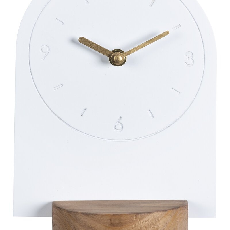 Sleek White Table Or Desk Clock - Image 1