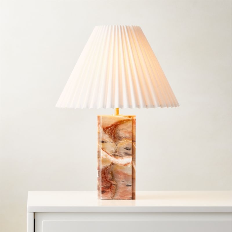 Bianca Red Marble Table Lamp - Image 1