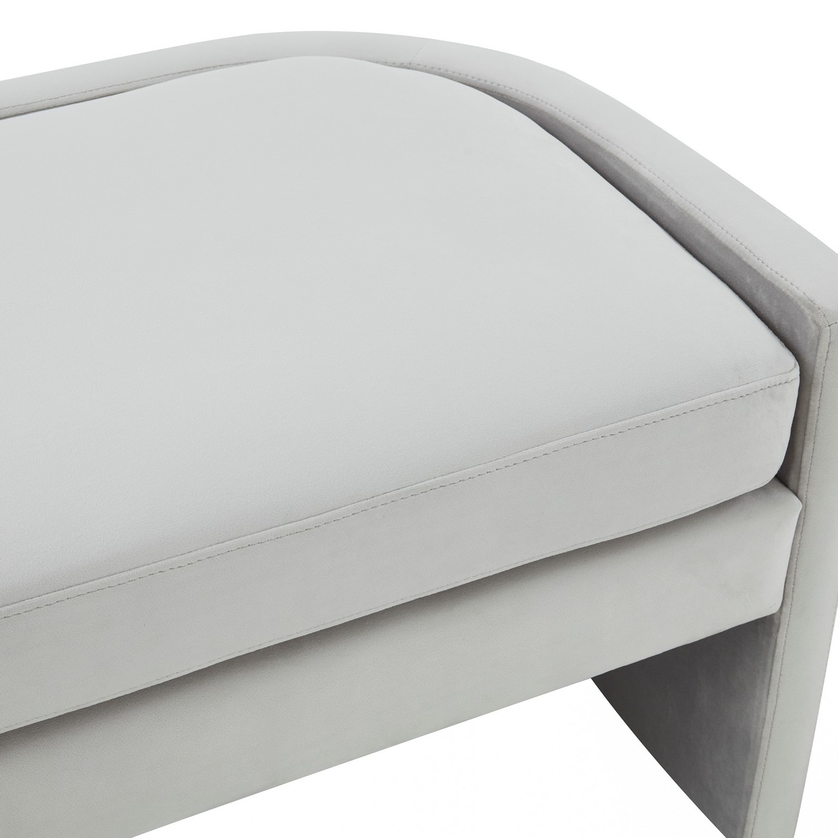 Rosabeth Curved Bench - Light Grey - Image 2