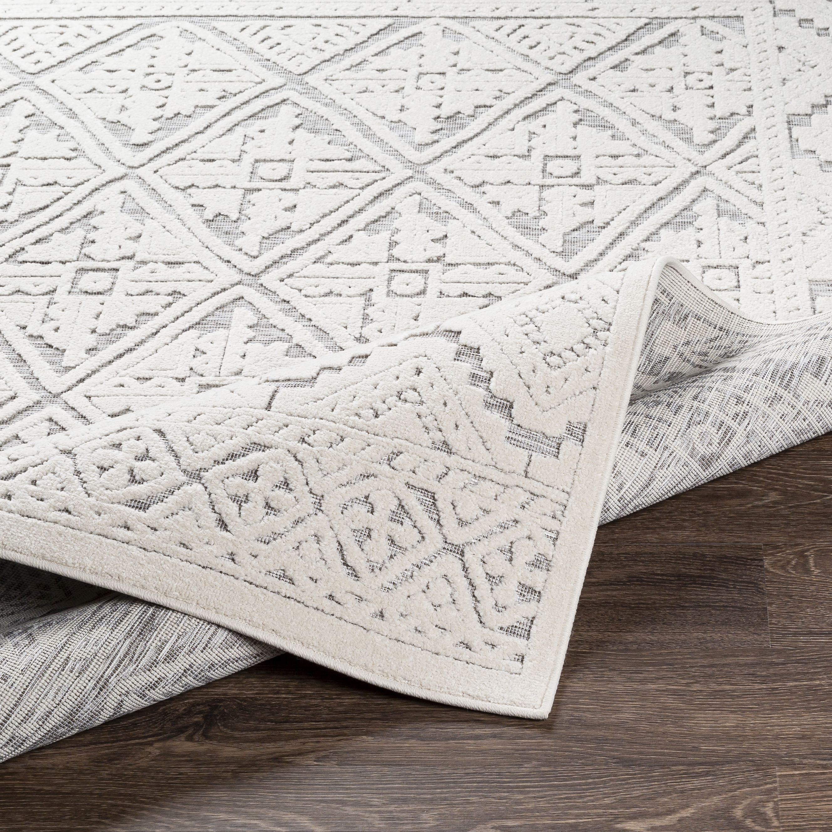 Greenwich White Outdoor 1'11" x 2'11" Machine Woven Rug - Image 3