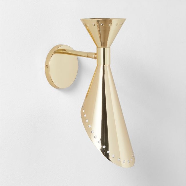 Becker Polished Brass Wall Sconce - Image 0