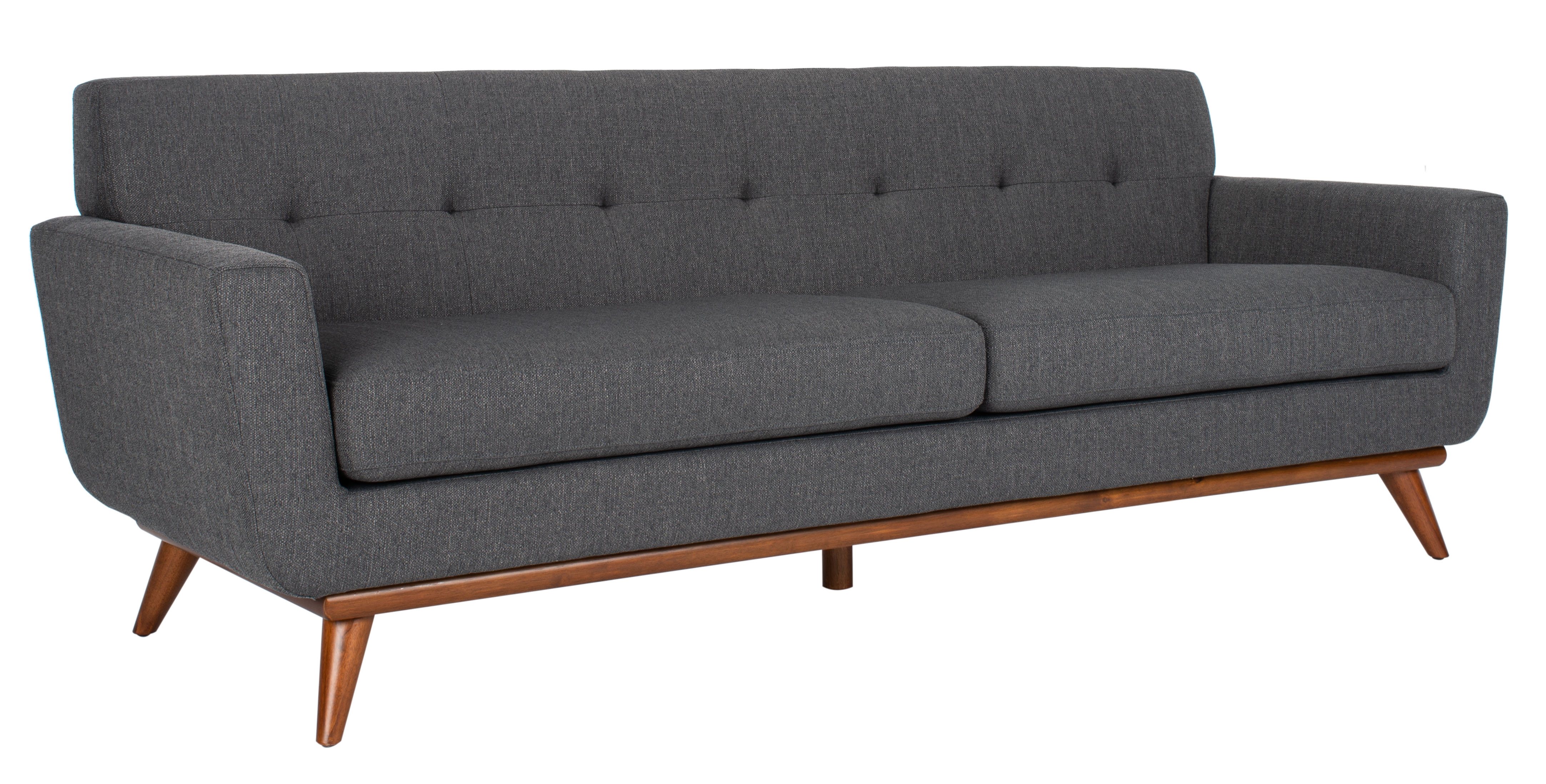 Egil Linen Tufted Sofa, Slate Gray - Image 2