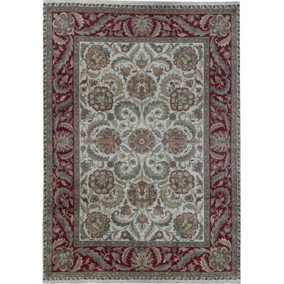 One-of-a-Kind Crown Hand-Knotted Red/Green 10' x 14'2" Wool Area Rug - Image 0