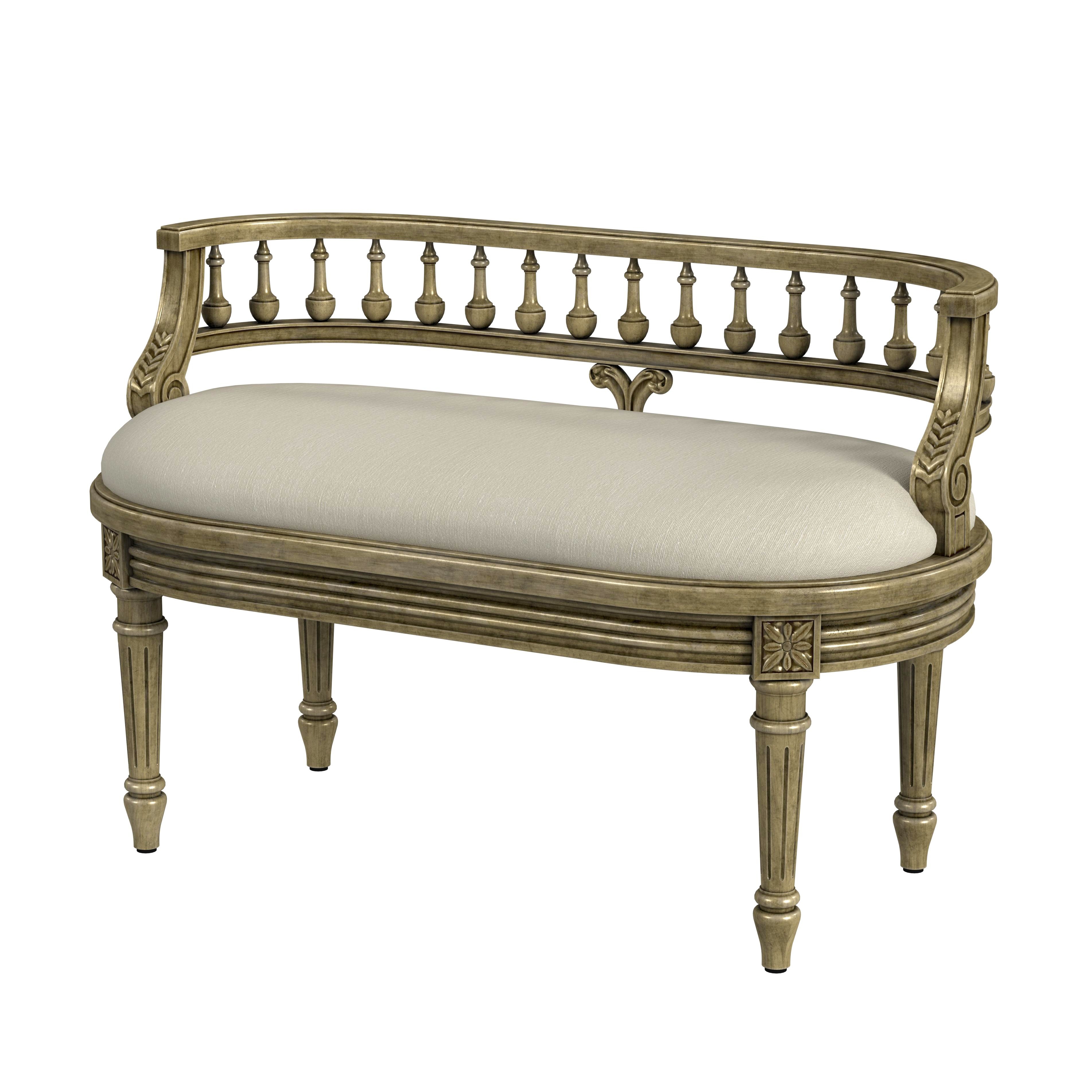 Hathaway Antique Beige Bench - Image 0