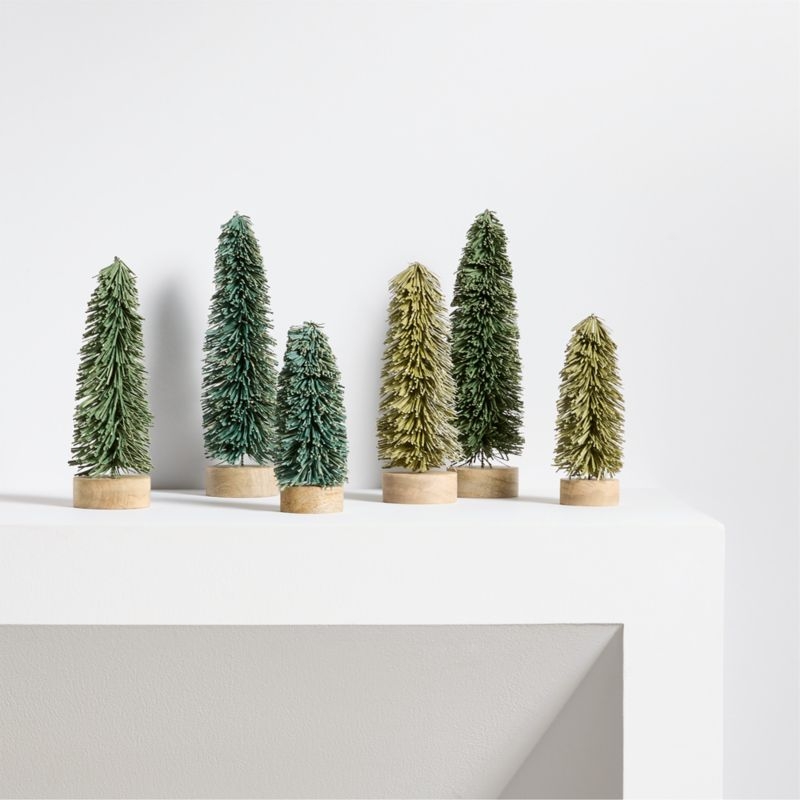 Green Paper Holiday Trees, Set of 6 - Image 2