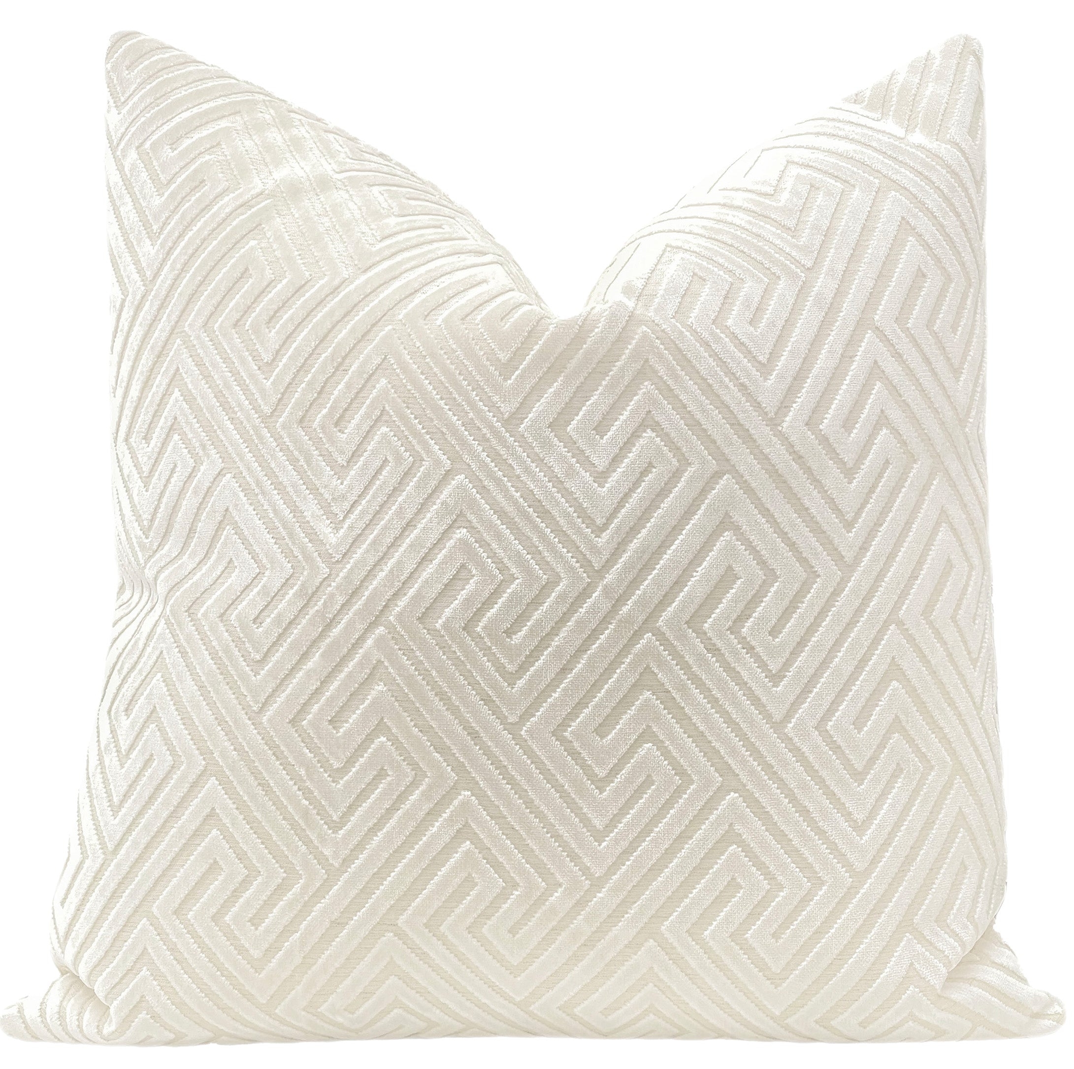 ROMAN CUT VELVET // ALABASTER - 20” X 26” STANDARD SHAM - Image 0
